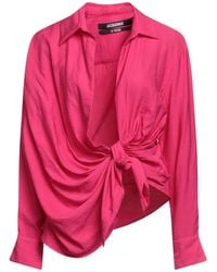 Jacquemus - Elegant Shirt With Decorative Knot - Lyst