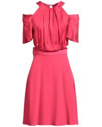 Annarita N. - Fuchsia Midi Dress Polyester, Elastane - Lyst