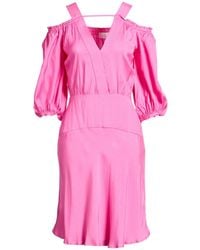 Nenette - Fuchsia Mini Dress Viscose - Lyst