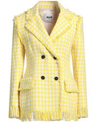 MSGM - Blazer Cotton, Synthetic Fibers, Viscose, Lyocell - Lyst