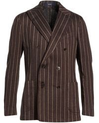 Drumohr - Chocolate Blazer Linen, Cotton, Elastane - Lyst