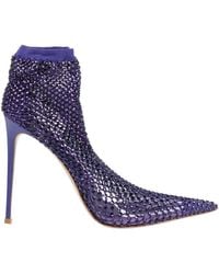 Le Silla - Ankle Boots Textile Fibers, Leather - Lyst