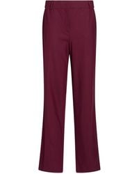 Alberta Ferretti - Plum Pants Polyester, Virgin Wool, Viscose, Elastane - Lyst