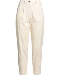 Cappellini By Peserico - Ivory Pants Cotton, Elastane - Lyst