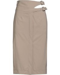 Alberta Ferretti - Midi Skirt Virgin Wool, Elastane - Lyst