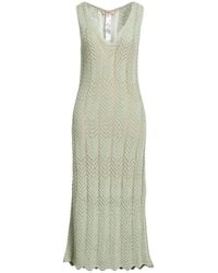 Twinset - Midi Dress Viscose, Metallic Polyester - Lyst