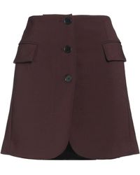 Lanvin - Burgundy Mini Skirt Virgin Wool, Elastane, Polyamide - Lyst