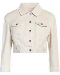 ERMANNO FIRENZE - Cream Denim Outerwear Cotton, Elastane, Polyamide, Polyester - Lyst