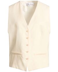 Max Mara - Cream Tailored Vest Virgin Wool, Viscose - Lyst