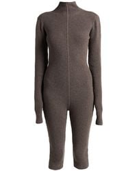 Rick Owens - Taupe Playsuit Cashmere, Wool - Lyst
