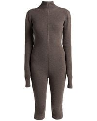 Rick Owens - Taupe Playsuit Cashmere, Wool - Lyst