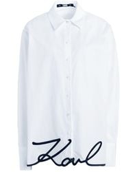 Karl Lagerfeld - Hemd aus Bio-Baumwolle - Lyst