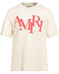 Amiri - Cream T-Shirt Cotton - Lyst