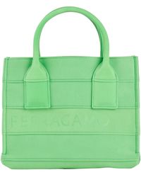 Ferragamo - Lime Handbag Textile Fibers - Lyst