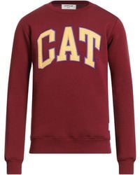 Caterpillar - Burgundy Sweatshirt Cotton, Elastane - Lyst