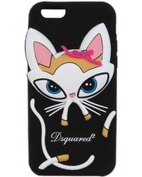 DSquared² Funda para iPhone 6 con gato - Negro