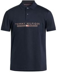 Tommy Hilfiger - Midnight Polo Shirt Cotton, Elastolefin - Lyst