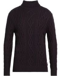 Berna - Midnight Turtleneck Acrylic, Polyamide, Wool - Lyst