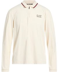 EA7 - Ivory Polo Shirt Polyamide, Elastane - Lyst