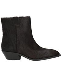 Alohas - Dark Ankle Boots Leather - Lyst