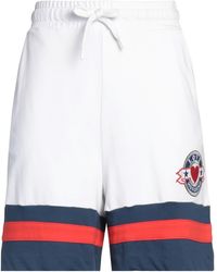 Love Moschino - White Cotton Athletic Shorts - Lyst