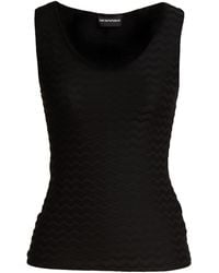 Emporio Armani - Top Polyamide, Elastane - Lyst