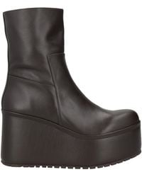 Paloma Barceló - Chocolate Ankle Boots Leather - Lyst