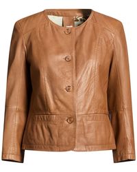 Bully - Camel Jacket Leather - Lyst