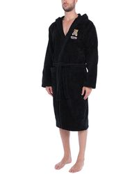 Moschino Towelling Dressing Gown - Black