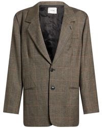 FRAME - Sand Blazer Polyester, Viscose, Wool, Elastane - Lyst