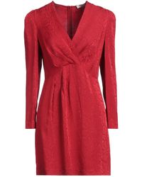 Sandro - Burgundy Mini Dress Viscose - Lyst