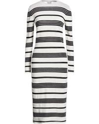 Moncler - Midi Dress Cotton, Polyamide, Viscose - Lyst