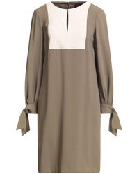 Paule Ka - Khaki Mini Dress Triacetate, Polyester - Lyst