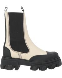 Ganni - Ankle Boots Leather - Lyst