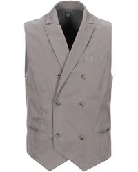 Eleventy - Taupe Tailored Vest Cotton, Elastane - Lyst