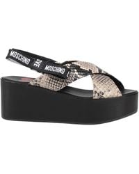 Love Moschino - Sandals Leather, Textile Fibers - Lyst