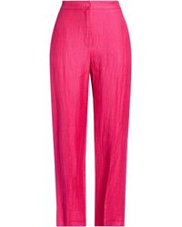 Kaos - Fuchsia Pants Viscose, Linen, Polyester, Polyamide - Lyst