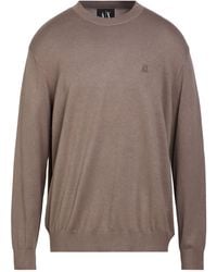 ARMANI EXCHANGE - Taupe Sweater Cotton, Viscose, Silk - Lyst