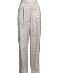 Agnona - Ivory Pants Silk, Elastane - Lyst