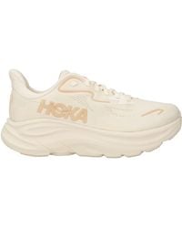 Hoka One One - W Clifton 10 Cream Sneakers Textile Fibers - Lyst