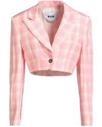 MSGM - Blazer Viscose - Lyst