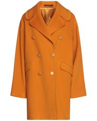 Natural Tagliatore 0205 Wool Coat in Khaki Womens Coats Tagliatore 0205 Coats 