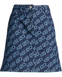 KENZO - Denim Skirt Cotton - Lyst