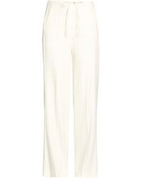 Caractere - Cream Pants Viscose, Wool - Lyst