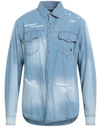 Richmond X - Denim Shirt Cotton, Viscose - Lyst