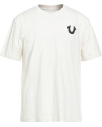 True Religion - Ivory T-Shirt Cotton - Lyst