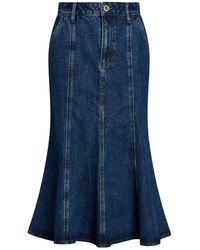 Self-Portrait - Denim Skirt - Lyst