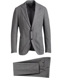 Lardini - Charcoal Suit Wool, Viscose, Polyester, Elastane - Lyst