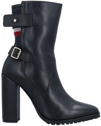 tommy hilfiger signature tape buckle biker boots