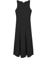 COS - V-neck Knitted Maxi Dress - Lyst